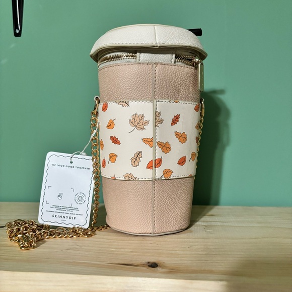 NWT SkinnyDip London Pumpkin Spice Latte Purse Zip Closure - Picture 6 of 11